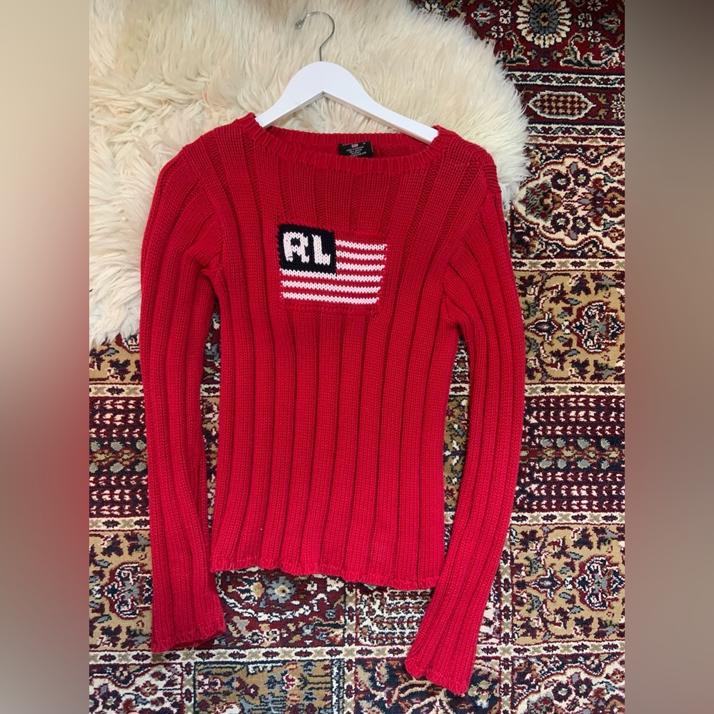(RARE) vintage polo knit sweater
